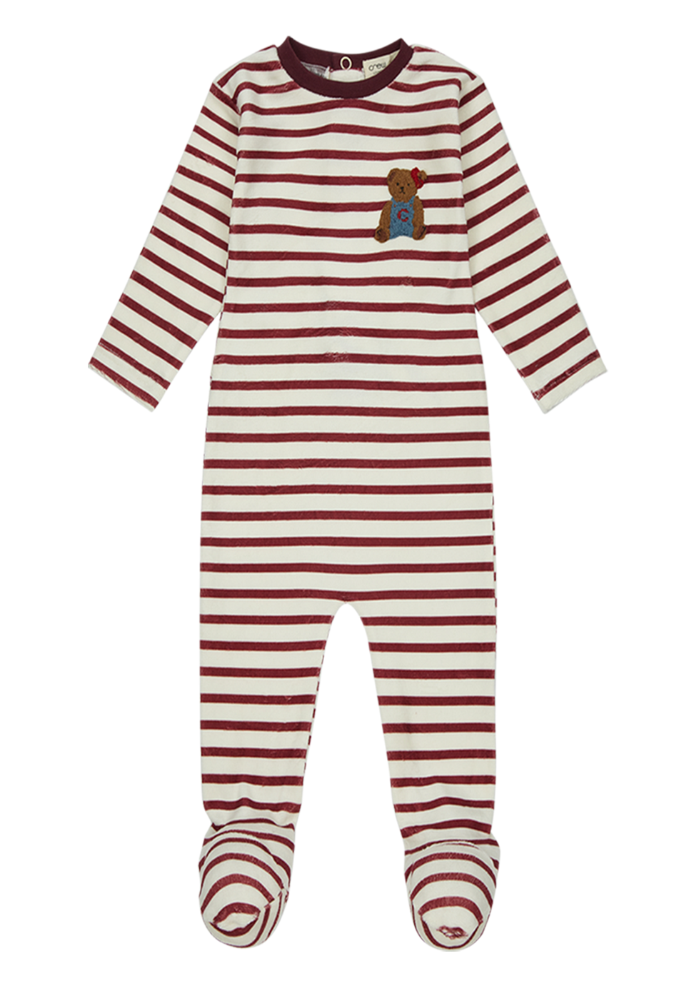 Maroon Teddy Lounge Footie