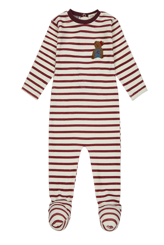 Maroon Teddy Lounge Footie