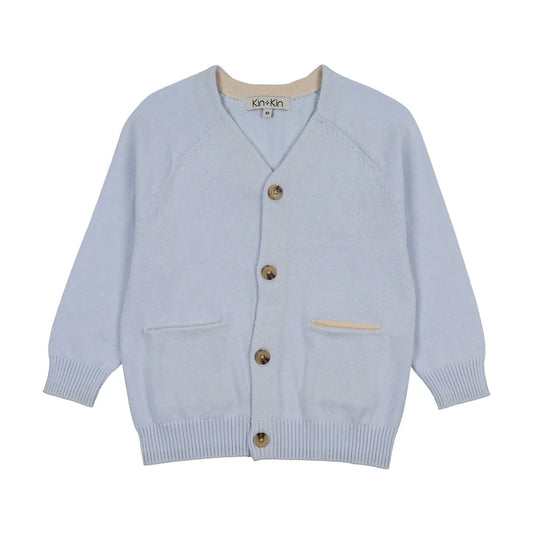 Light Blue V-Neck Cardigan