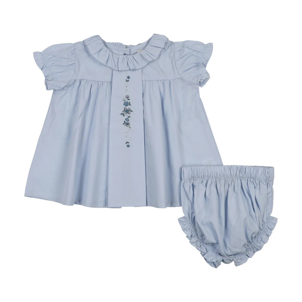 Baby Shirt and Bloomer Set- Light Blue