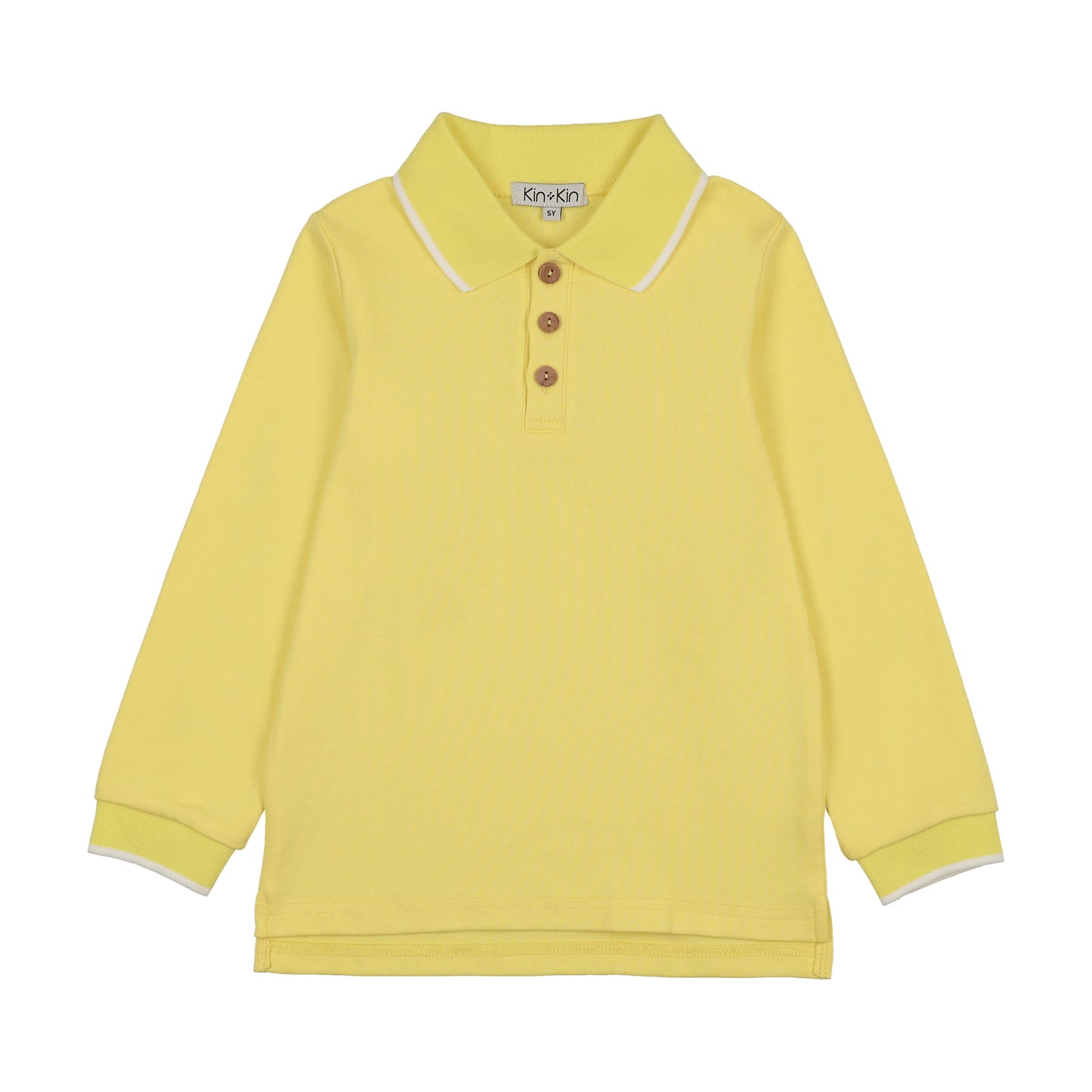 Long Sleeve Polo- Neon Yellow
