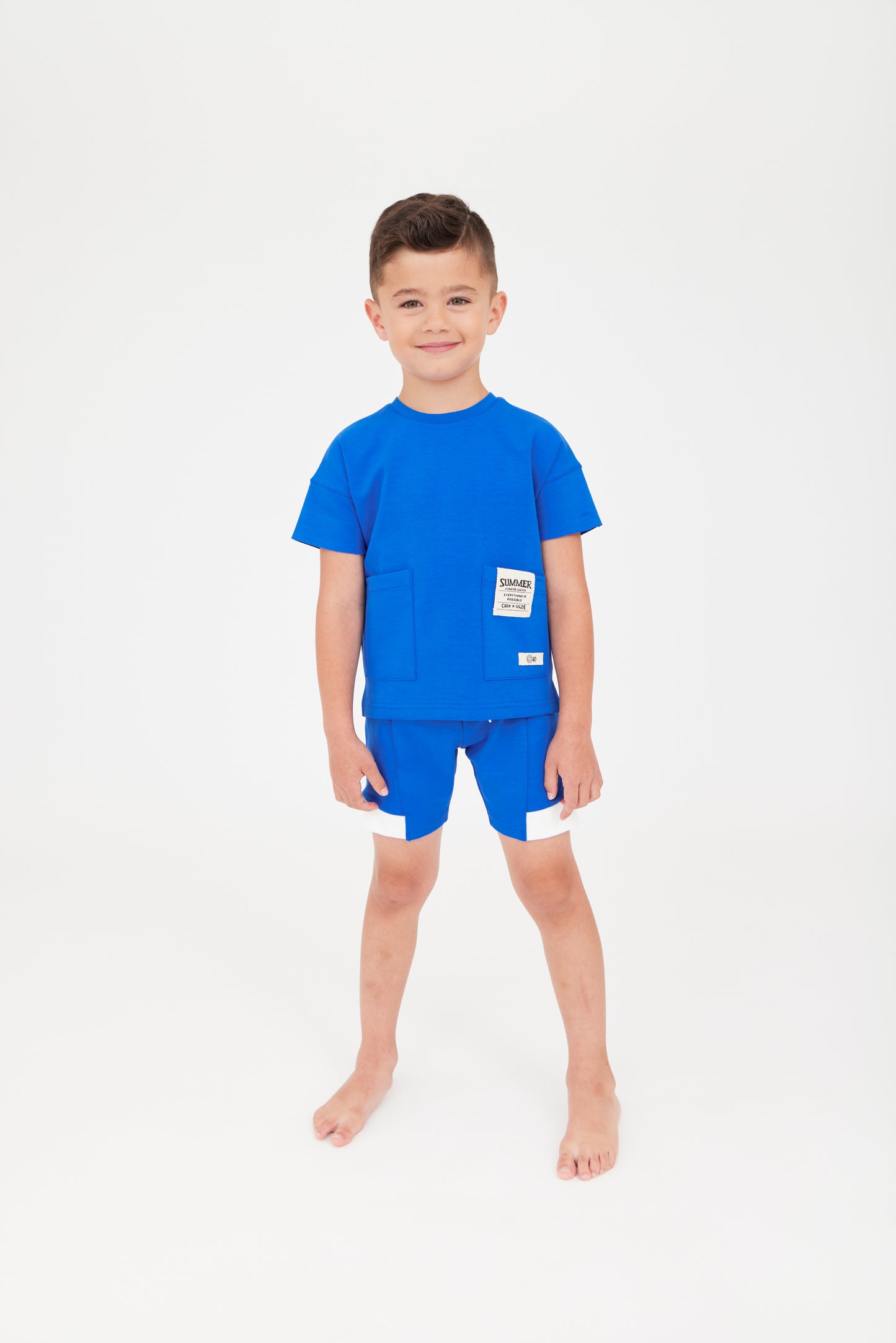 Cobalt Cotton Shorts