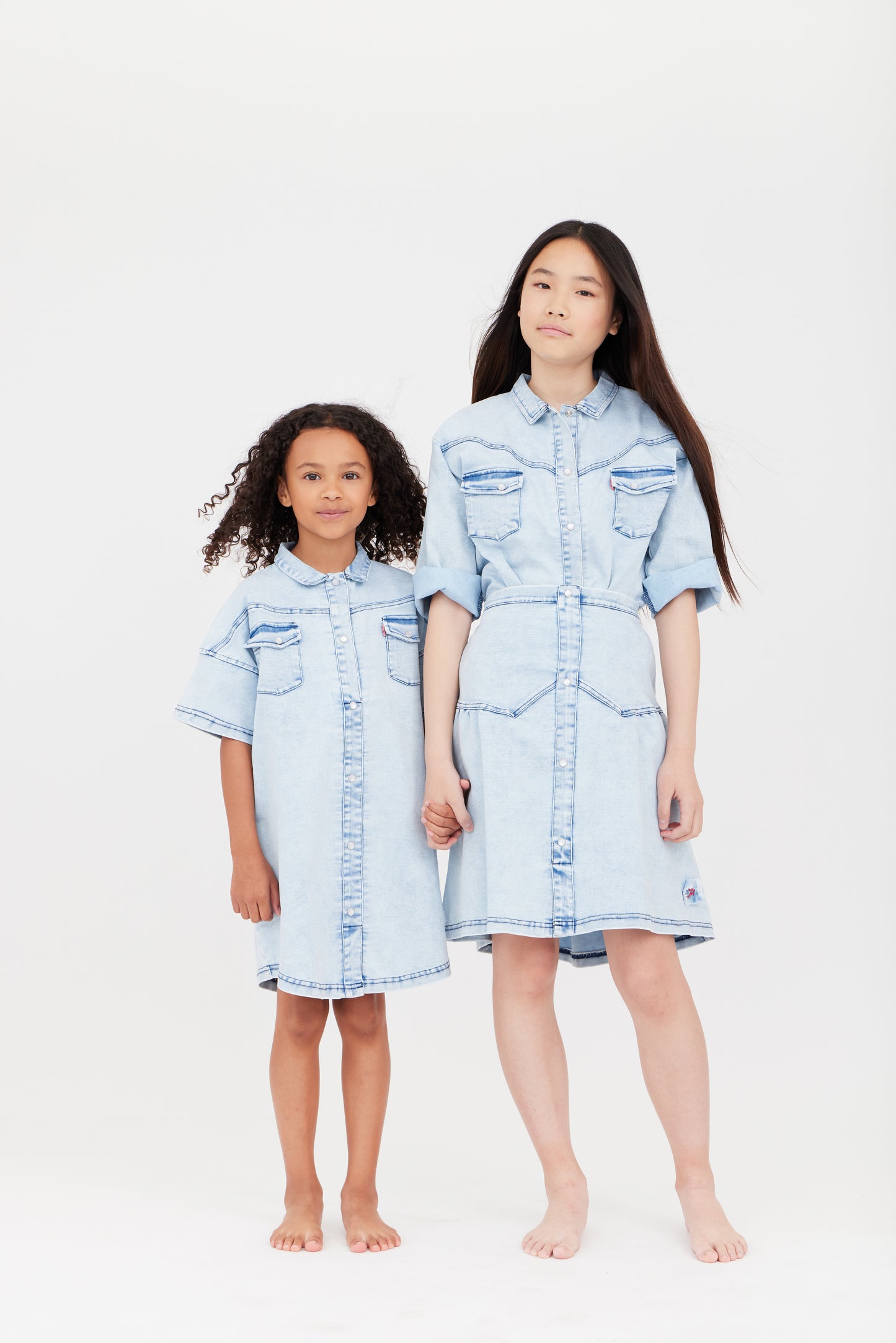 Denim Patch Shirt Dress