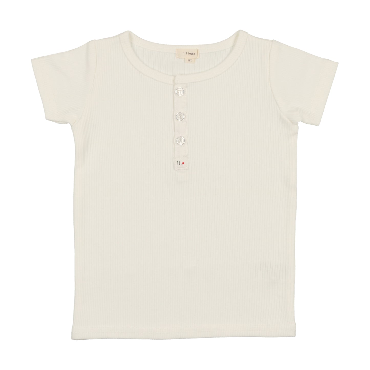 Short Sleeve Henley White