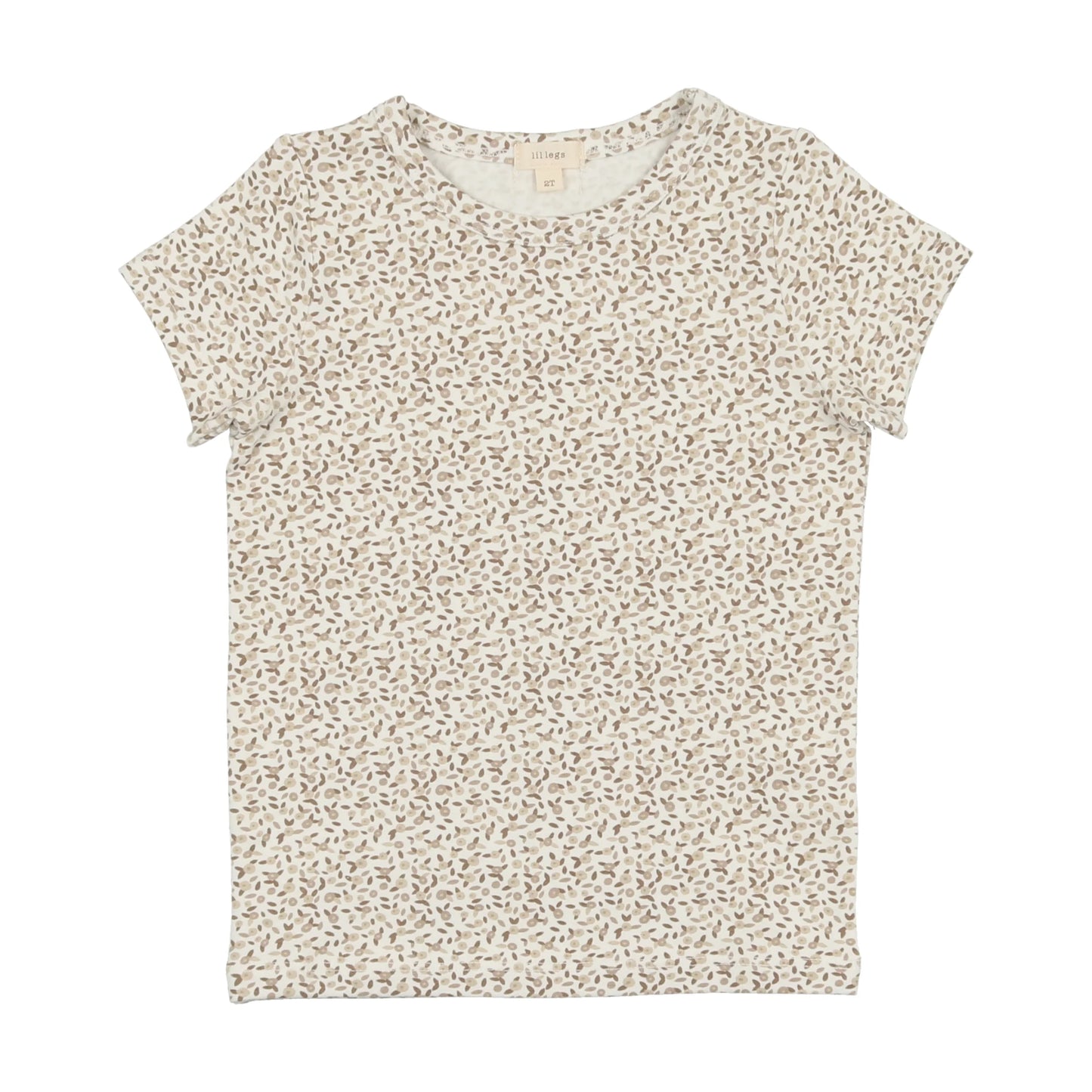 Short Sleeve Tee Taupe Floral