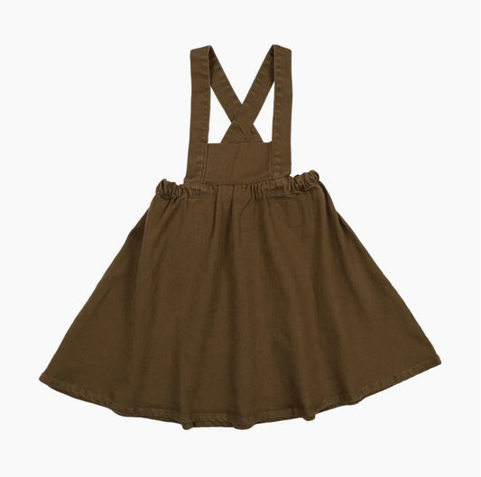 Girls bib jumper Green bronze