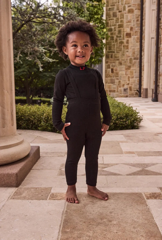 Black LP Mockneck + Overalls