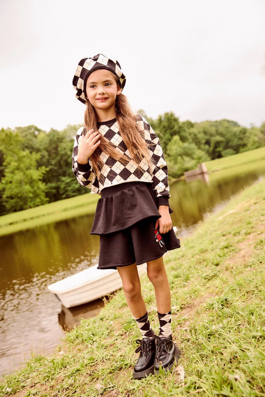 Lp Doll Patch Tiered Skirt - Black