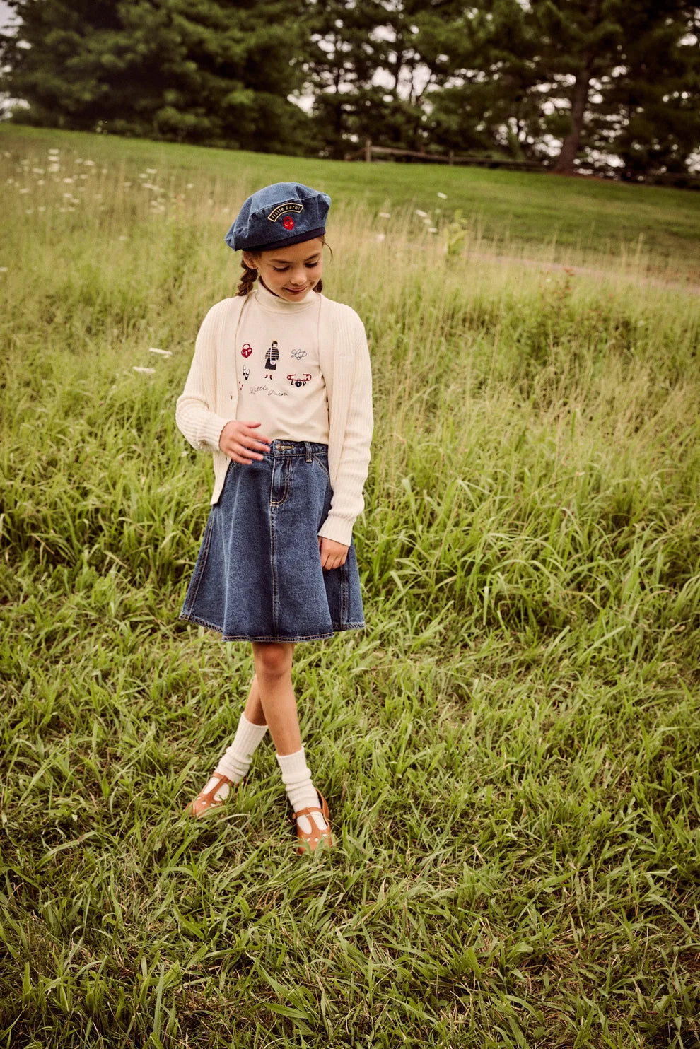 Blue Denim Girl's Denim short Skirt
