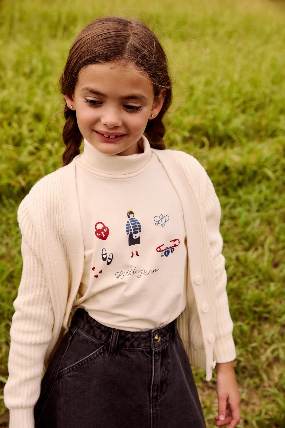 Ivory Printed T-Neck