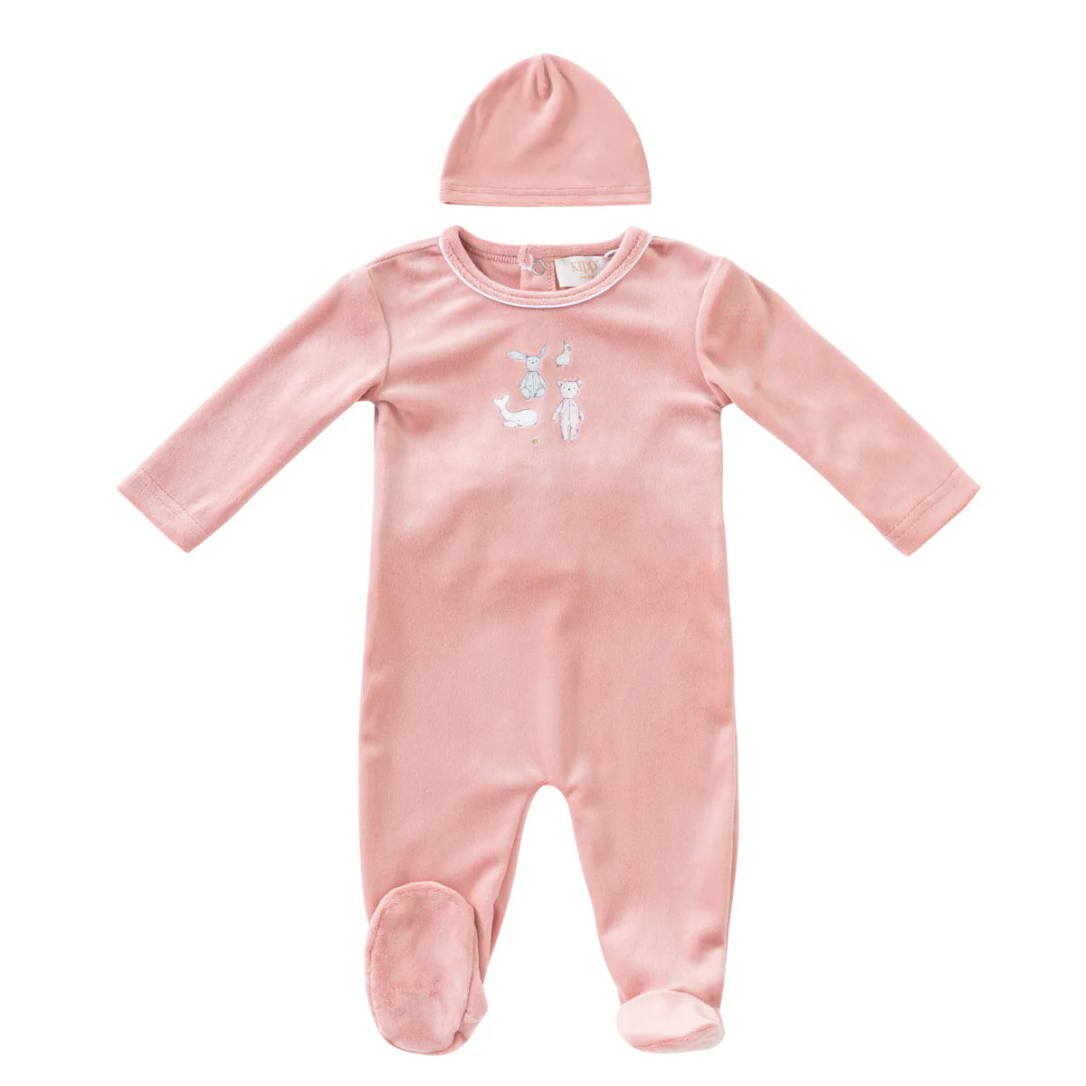 Pink Stuffed Friends Romper & Hat Set