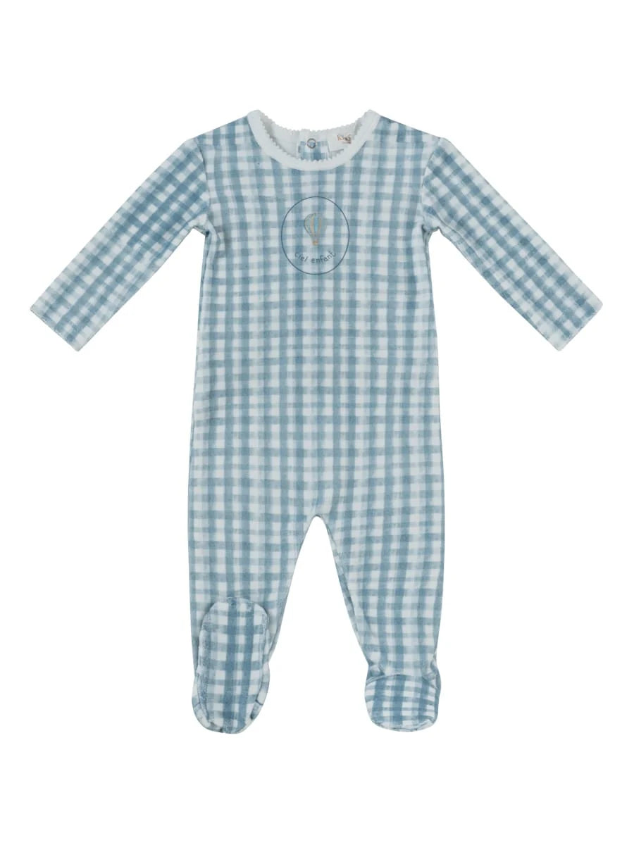 Ciel Enfant Gingham Footie - Blue