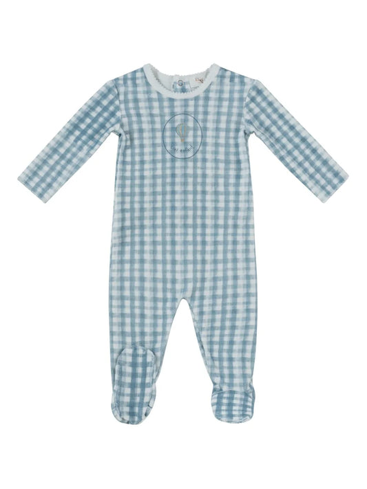 Ciel Enfant Gingham Footie - Blue