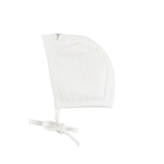 Blue Pointelle Romper and Bonnet