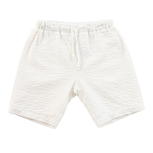 White SEERSUCKER SHORTS