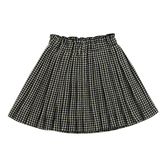Pleat Houndstooth Skirt