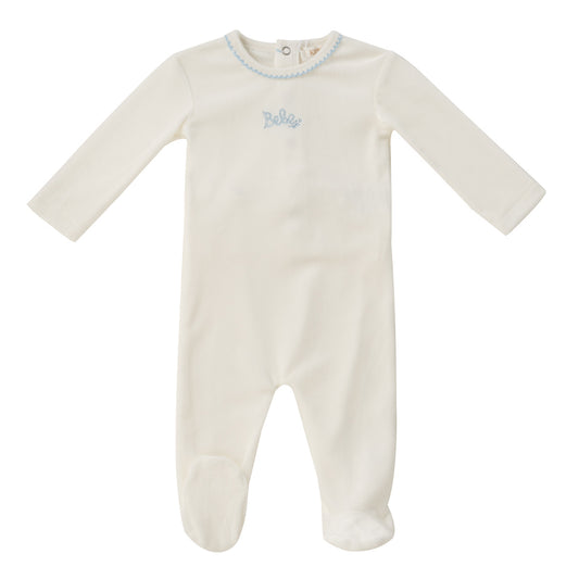 Bebe Romper - White Blue