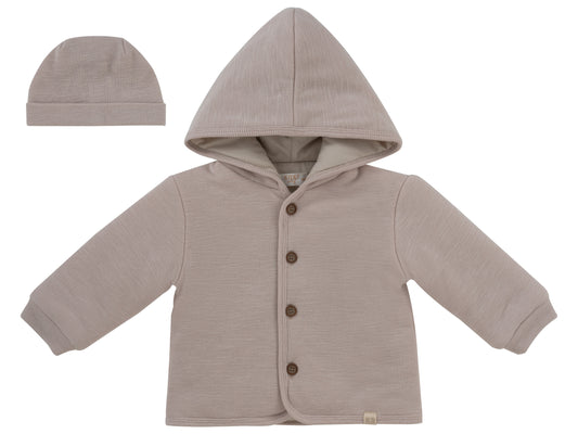 Natural Knitted Jacket + Hat