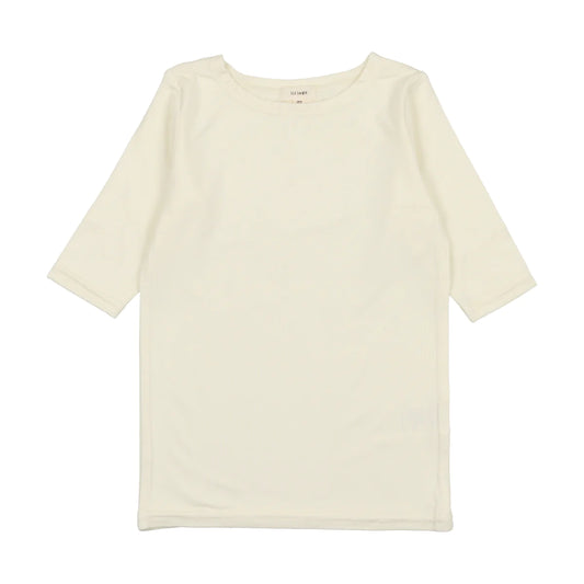 Bamboo Tee Three Quarter Sleeve- Cream