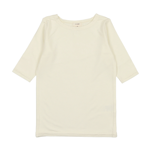Bamboo Tee Three Quarter Sleeve- Cream
