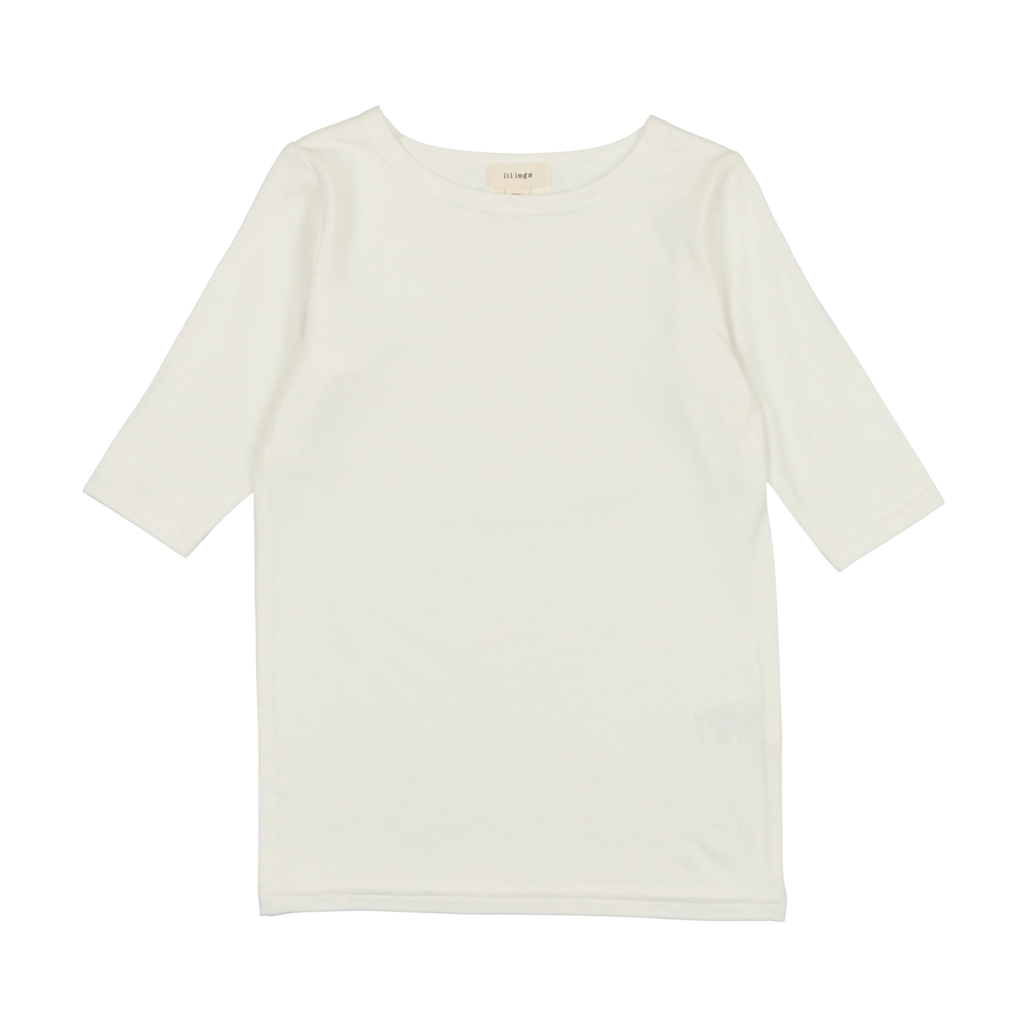 Bamboo Tee Three Quarter Sleeve- Off White