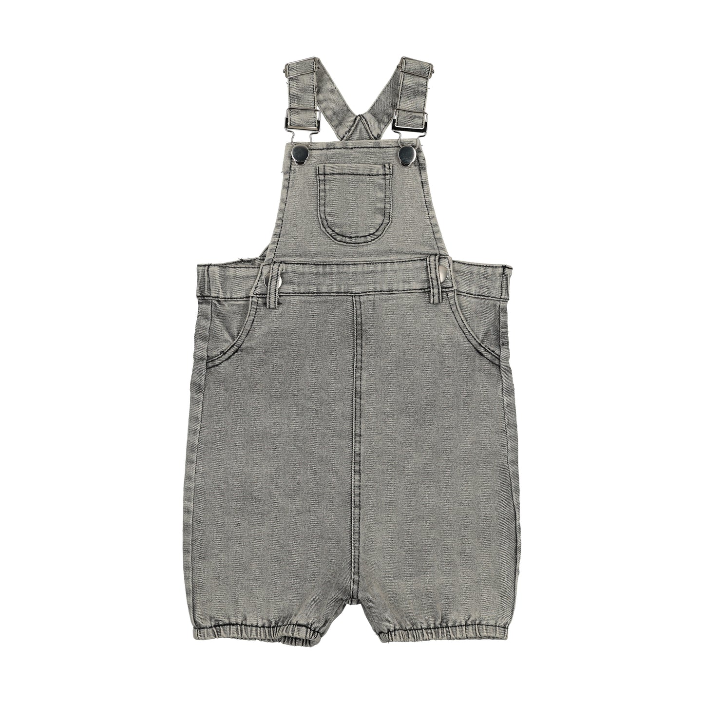 Grey Denim Romper
