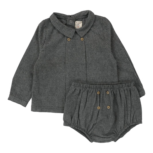 TODDLER SET GREY HOUNDSTOOTH