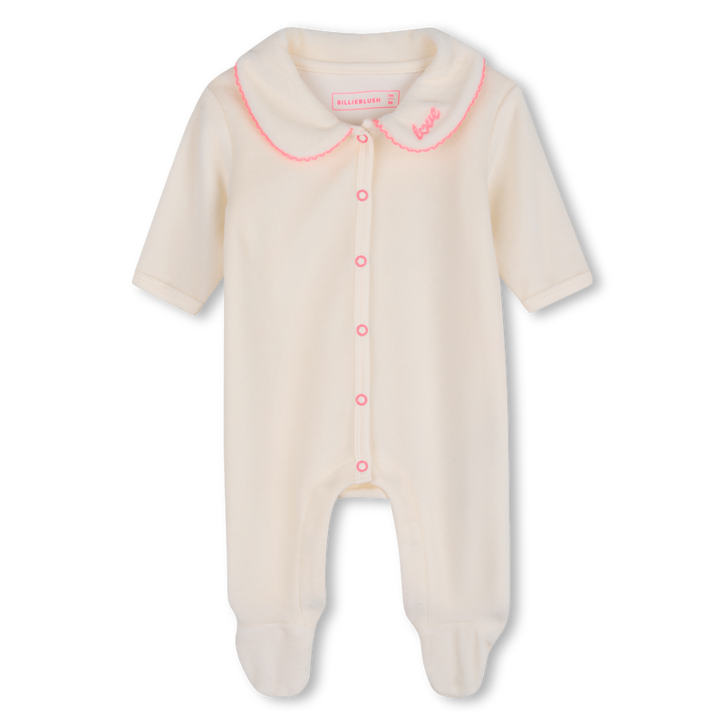Velour Ivory Footie