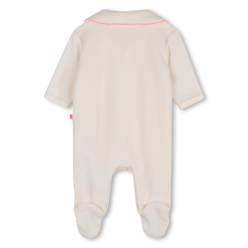 Velour Ivory Footie