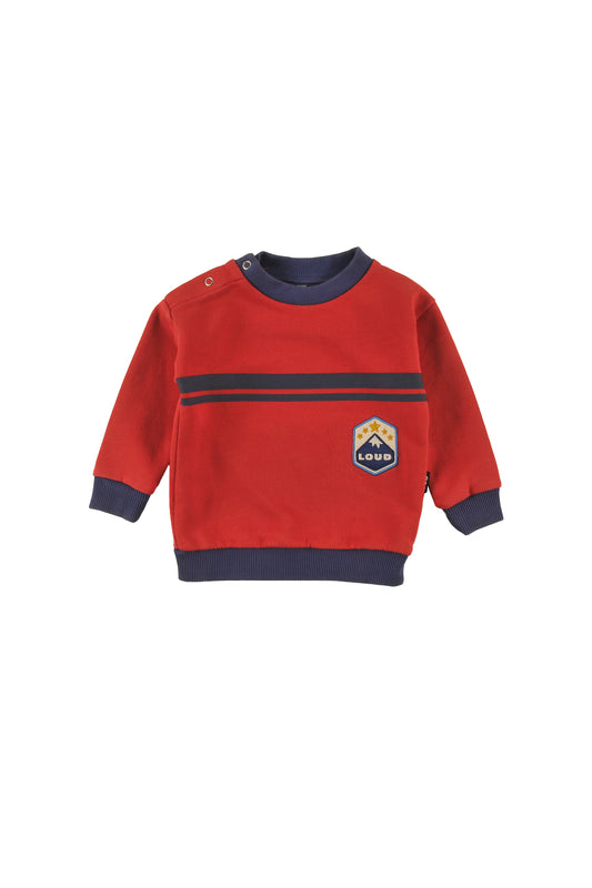 Team Red Washed Baby Sweater
