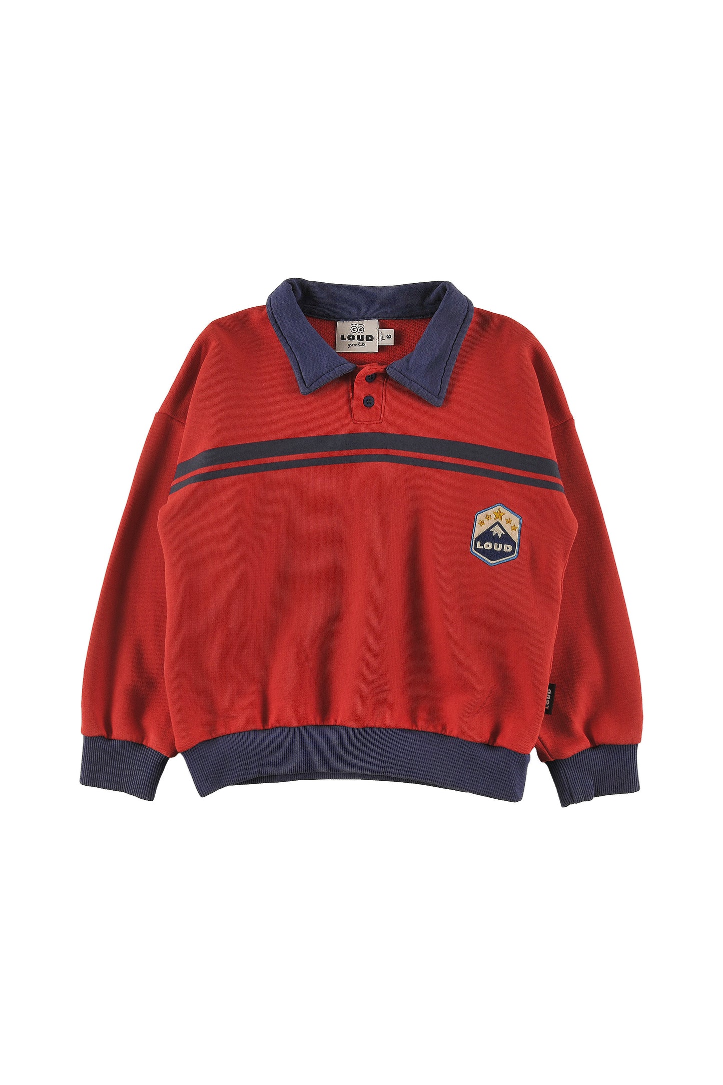 Winter Red Washed Polo Sweater