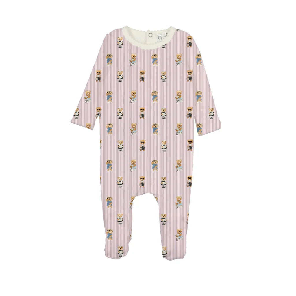 Bear Pajamas/Pink - Footie