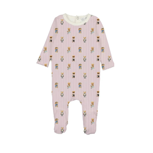 Bear Pajamas/Pink - Footie
