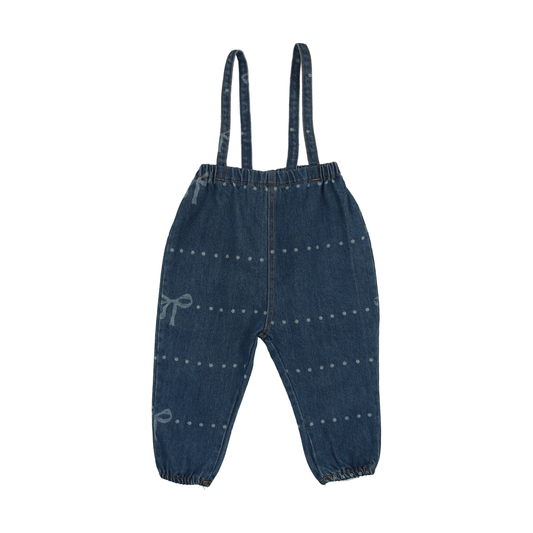 Denim Bow Overalls