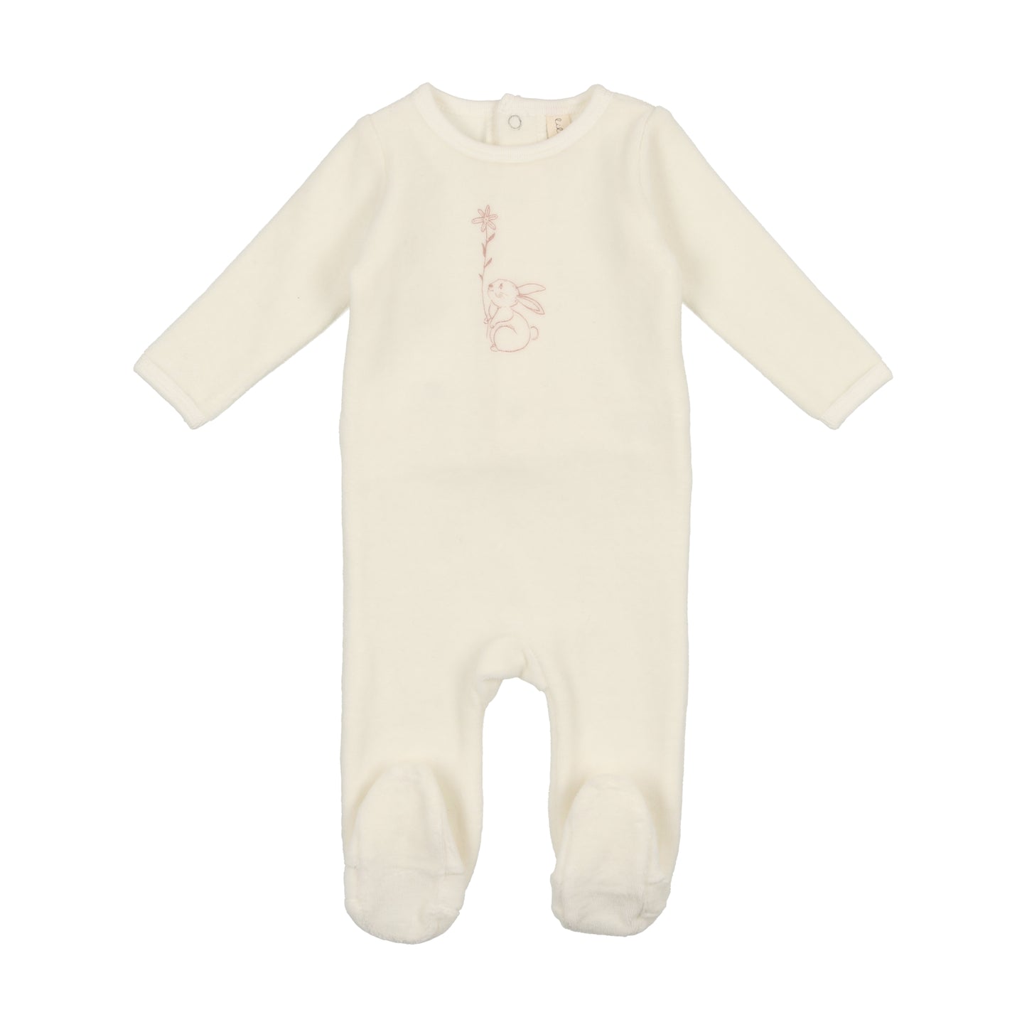 Bunny with Flower White Layette Set
