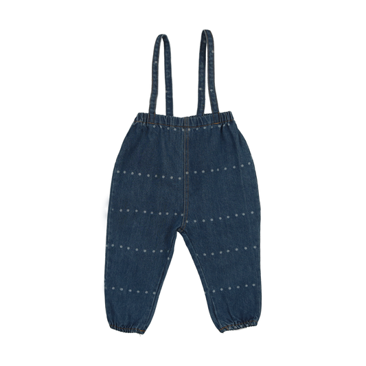 Denim Dot Overalls