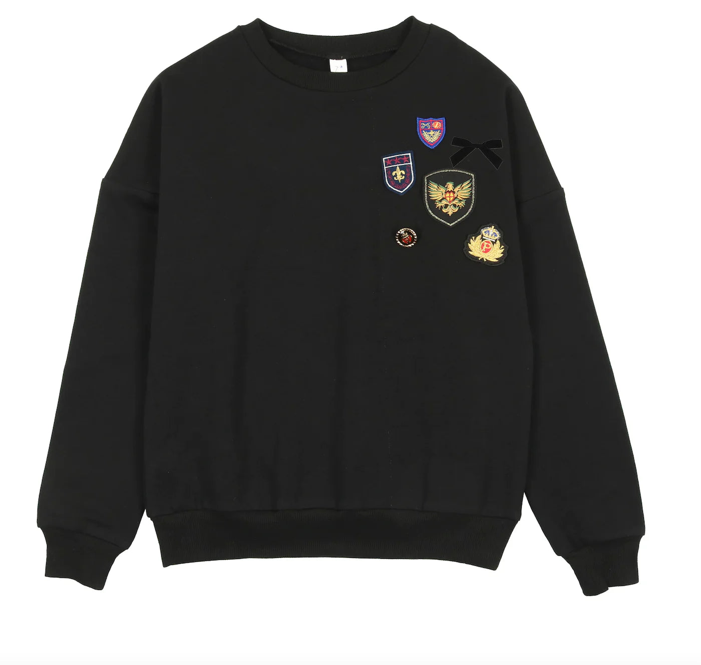 Badge Girl Sweatshirt - Black