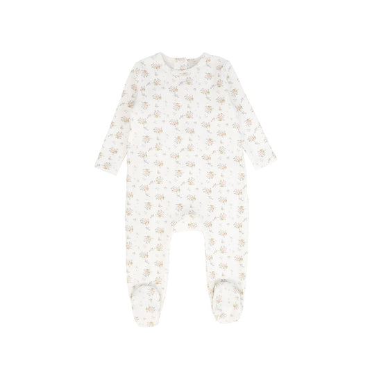Pink Floral Printed Footie