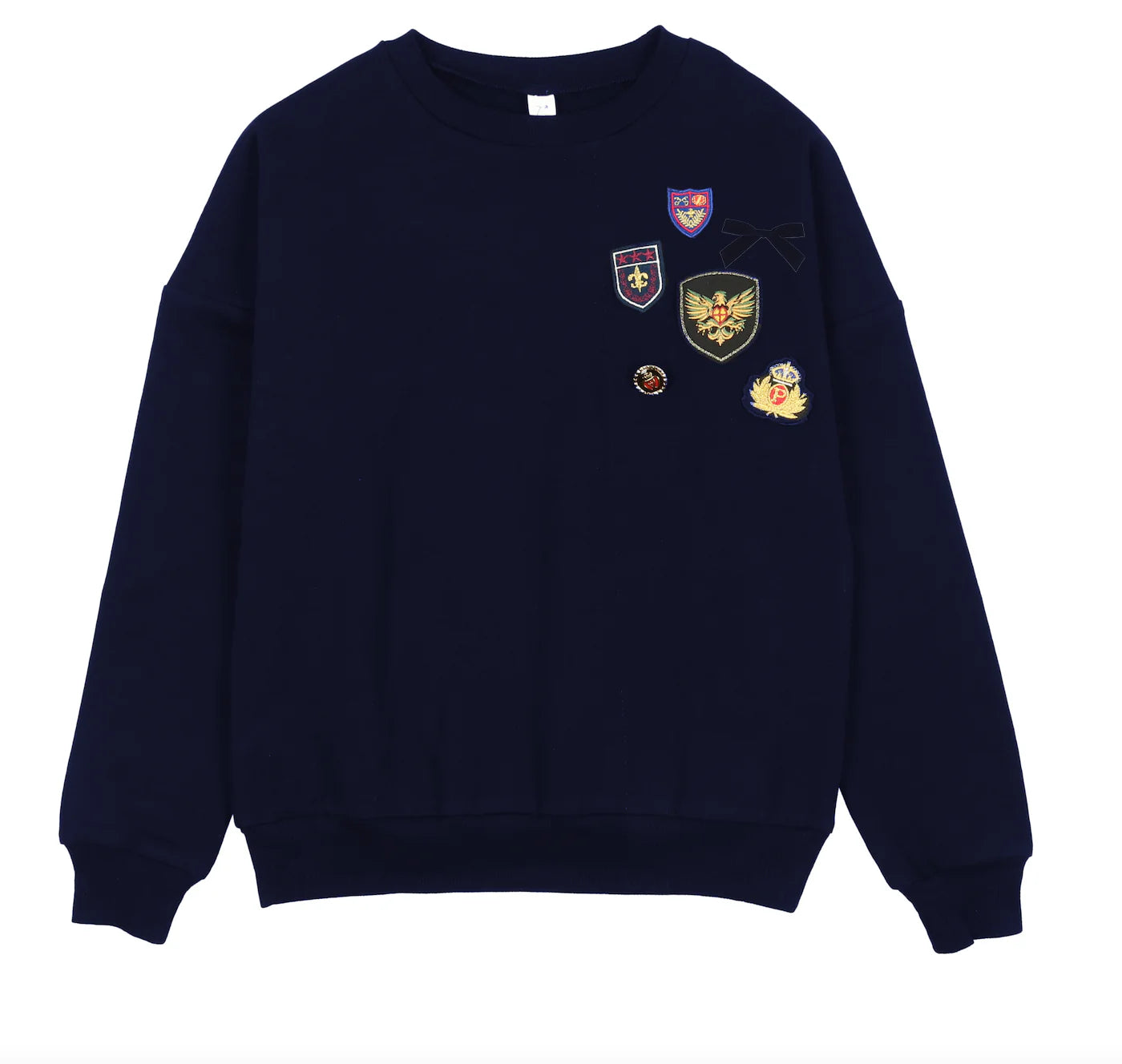 Badge Girl Sweatshirt - Navy