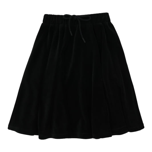Velour Circle Skirt Black