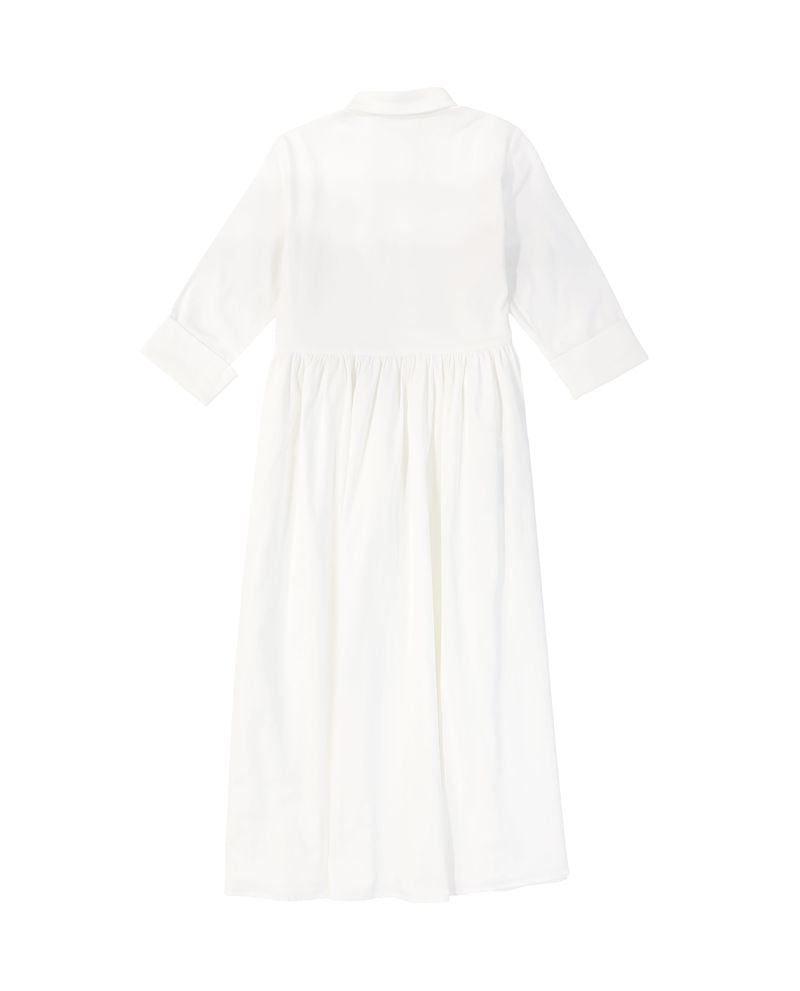 Embroidered Flower Shirt Dress