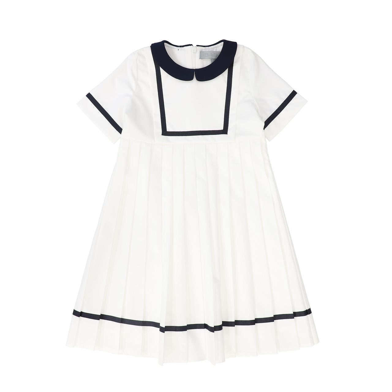 Ivory Collared Trim Dress