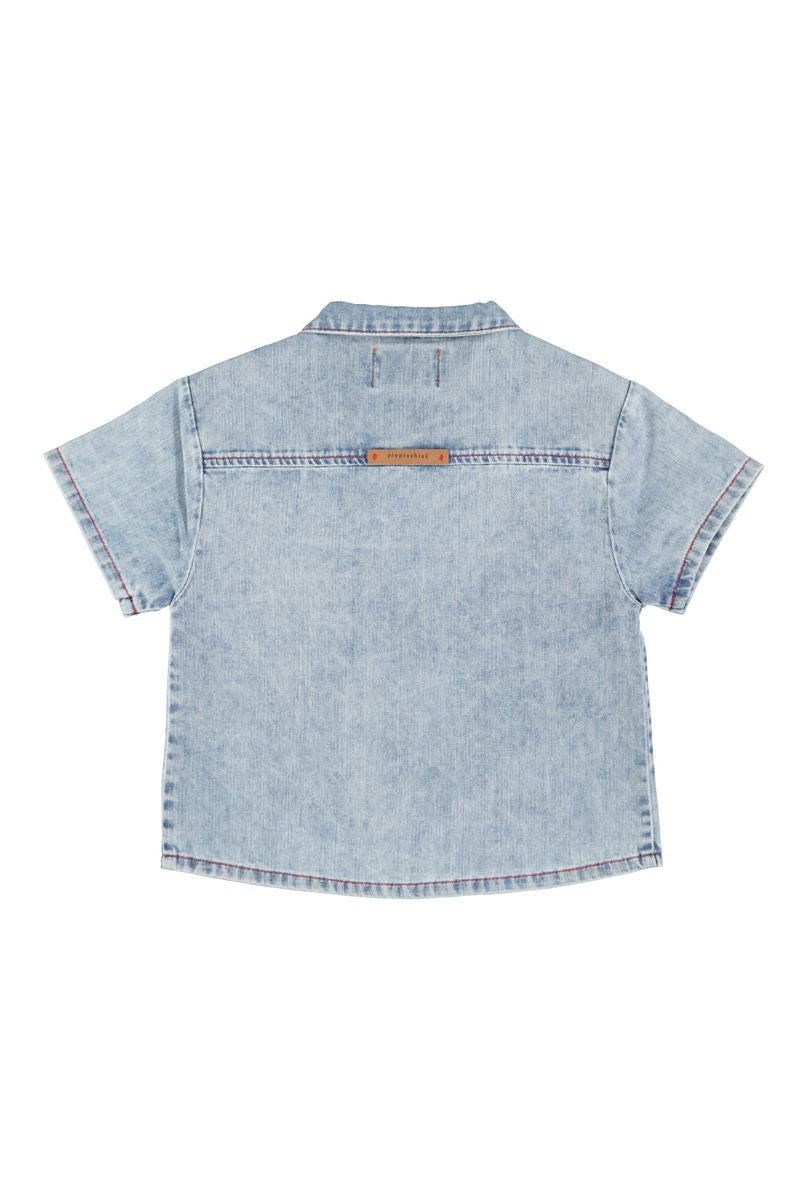 Hawaiian Shirt Blue Light Denim