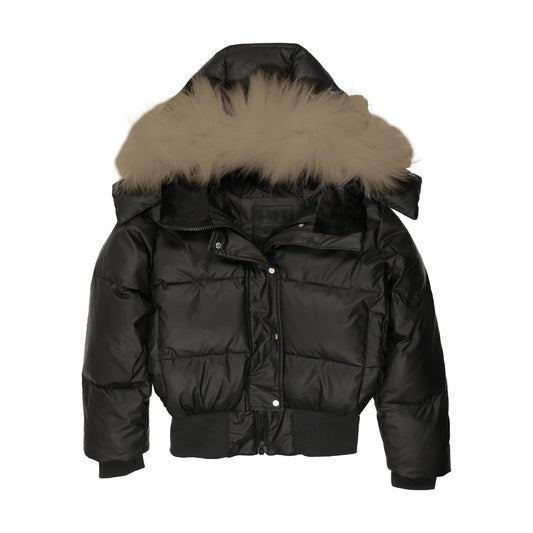 Black Coat with Natural Fur