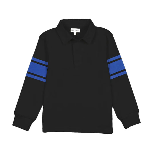 Navy Blue Stripes Polo
