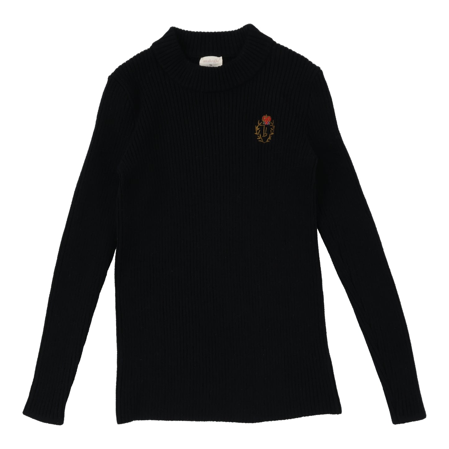 Crest Knit Mockneck - Black