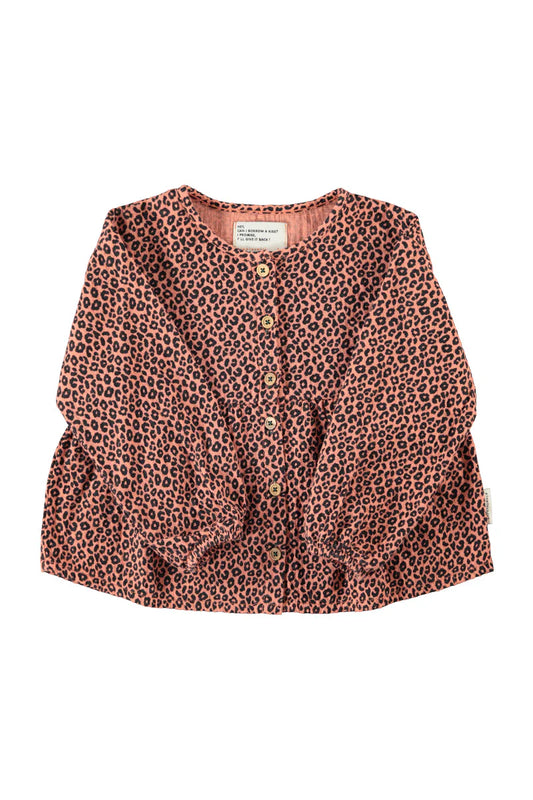 Blouse Pink with Animal Print