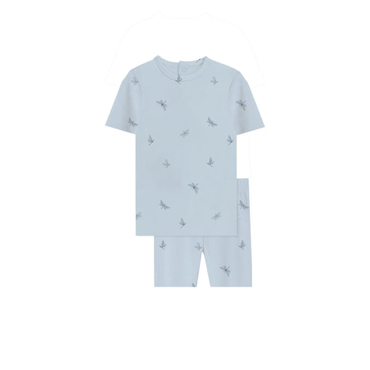 Blue Jersey Cotton Dragonfly Pyjama Set