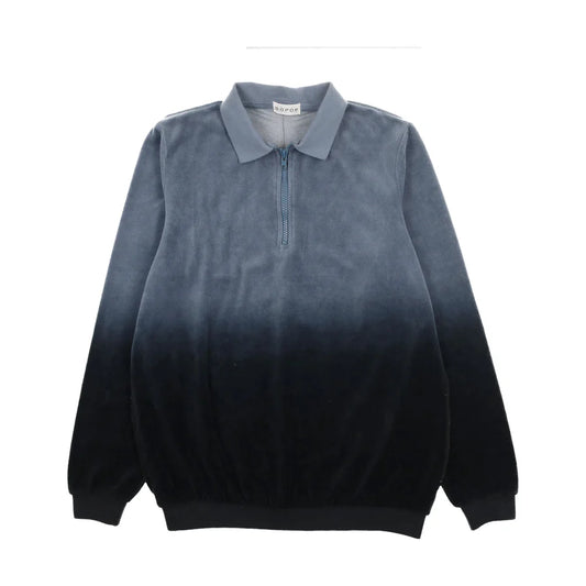 Blue Velour Ombre Polo