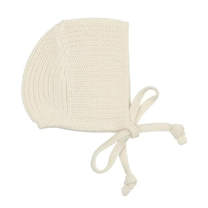 Chunky Knit Bonnet - Cream